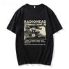 Camiseta de Radiohead para Hombre Vintage Clásica Camisetas Gira por Norteamérica Rock Chico Camiseta de Mujer Camisetas Hombre Hip Hop Calle Casual Top