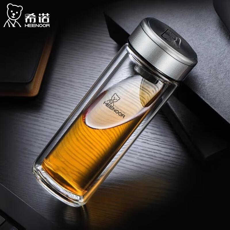 Sino Double-Layer Borosilicate Glass Mug with Lid