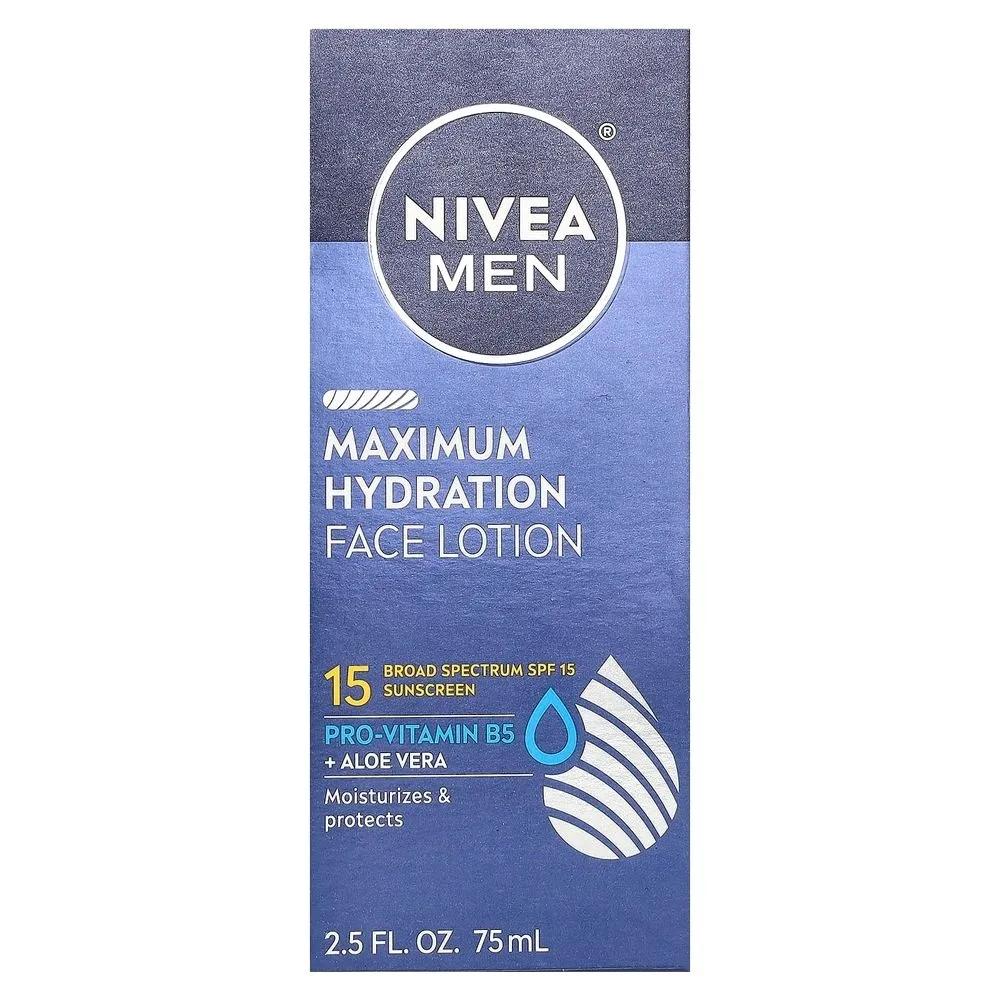 Nivea Men's Maximum Hydration Face Lotion SPF15 75ml 3-pack