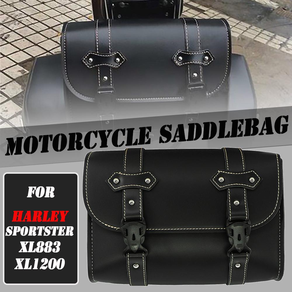 Motorrad-Satteltasche Modell Seite PU-Leder Gepäck Satteltasche Aufbewahrung Werkzeugtasche Für Harley Sportster XL883 XL1200 Universal xl 883
