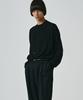 NOIRER Cashmere Layered Mock Neck Cardigan Knit (Black)