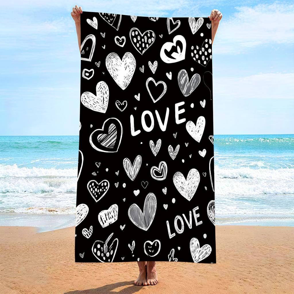 Sugar Skull Floral Beach Towel Day of The Dead Polyester Bath Towel Quick Dry Sandproof Blanket for Summer Swim Pool Travel