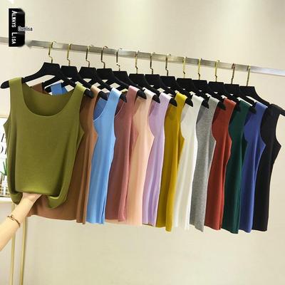 Canottiera da donna senza cuciture in modal - Strato base senza maniche a girocollo per primavera/estate e capospalla versatile