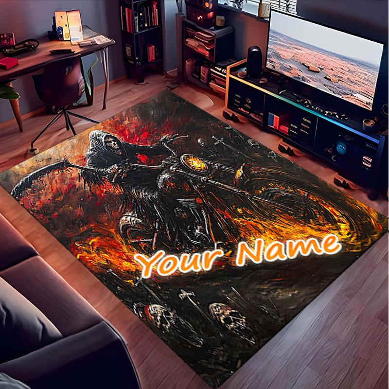 1PC Custom Name "Rider Apocalypse" Theme Floor Mat Ideal for Living Room, Game Rooms, Office, Bedroom, Office Floor Mat , Floor Mats for Home
