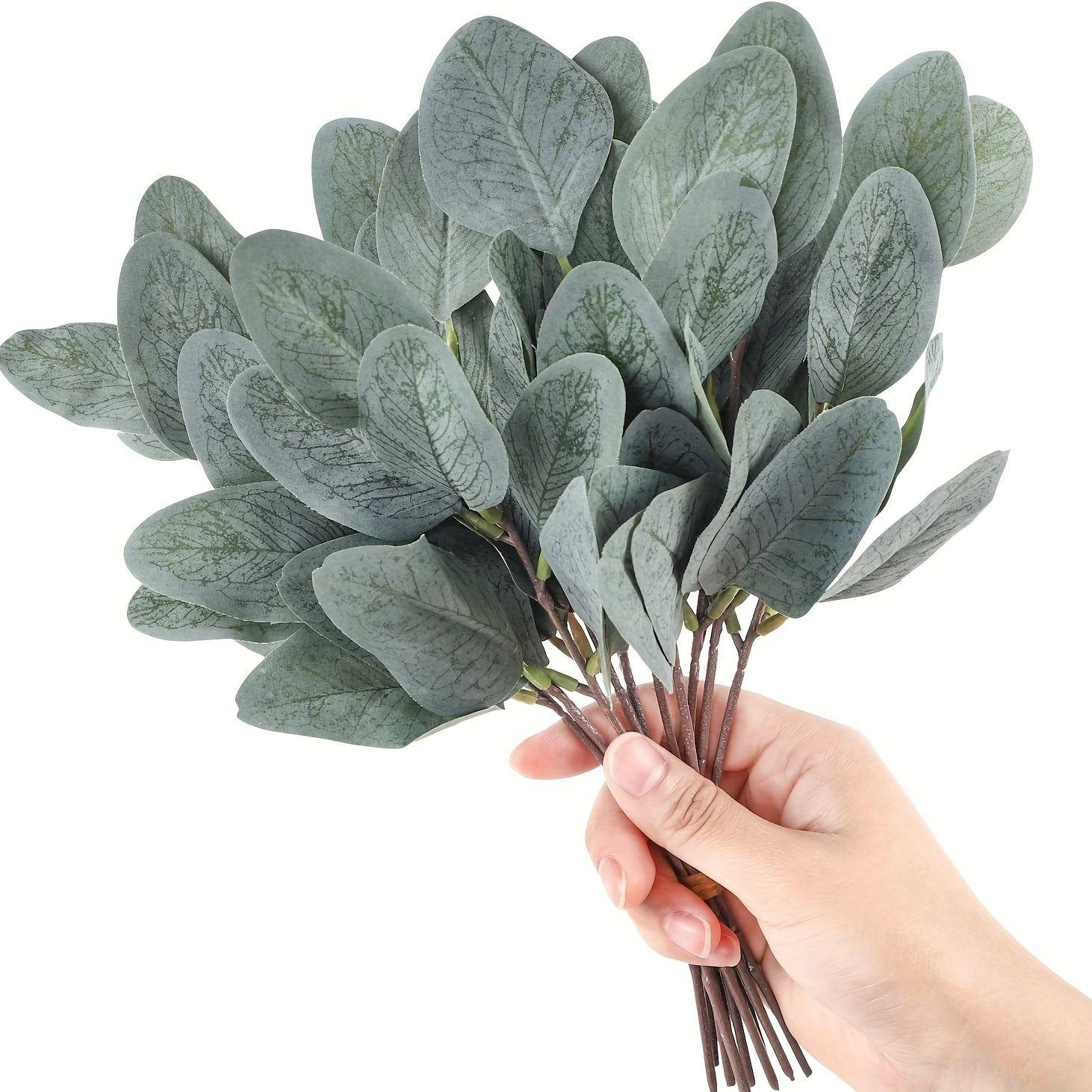 

Artificial Eucalyptu Leaves Stems Eucalipto Branche Carrying fruit Christmas Floral Bouquets Wedding Holiday Greenery Home Decor