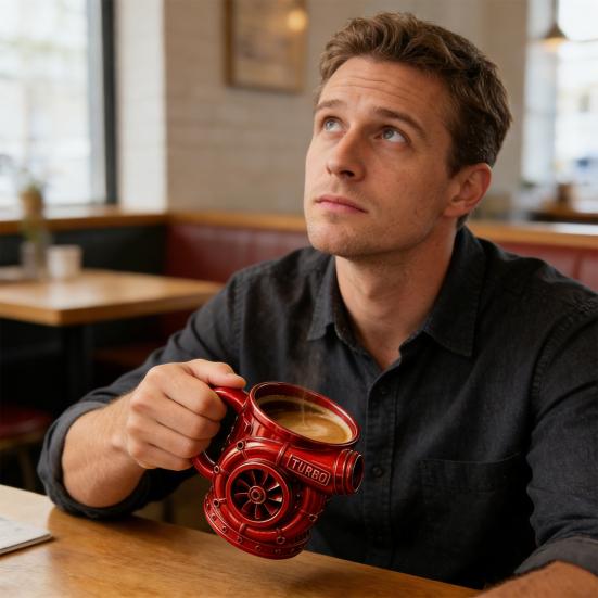 V8 Engine Stainless Steel Cup Car Engine Coffee Mug with Insulated Handle Automotive Engine Water Drinking Cup Mechanics Car Lovers Gifts