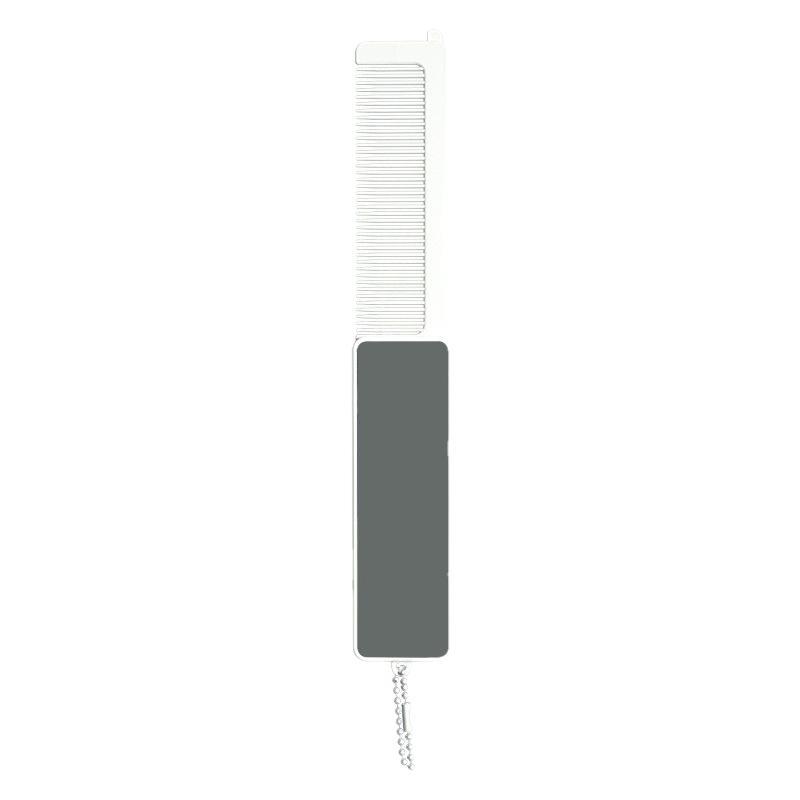 2 in 1 Anti-Static Foldable Hair Comb with Small Makeup Mirror Mini Portable for Travel Cosmetic Touch-ups
