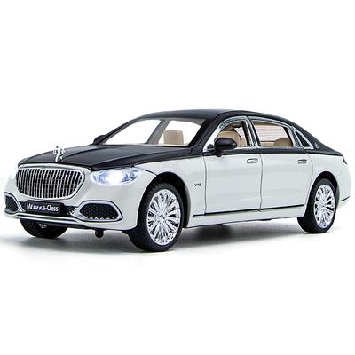 1/24 Benz Maybach S680 Legierung Metall Automodell Diecast Metall Spielzeugfahrzeuge Automodell Hohe Simulation Ton und Licht Kindergeschenk