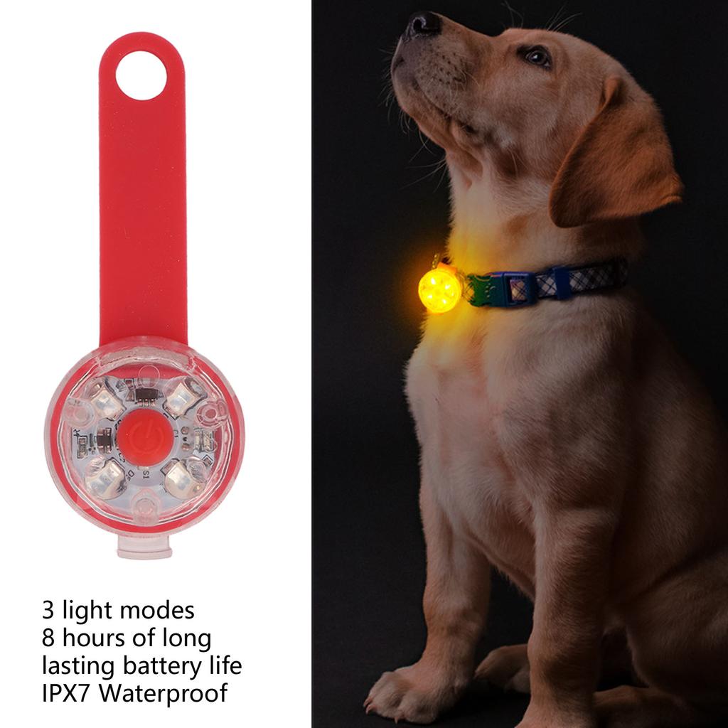 LED Dog Light Pendant USB Rechargeable IPX7 Waterproof 3 Light Modes Dog Collar Light for Pet Bag Bike