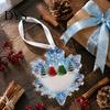 Festive Garden Decorations Snowflake-Shaped Sea Glass Ornament, Acrylic Christmas Friendship Keepsake, Coastal Inspired Party Supplies Tree