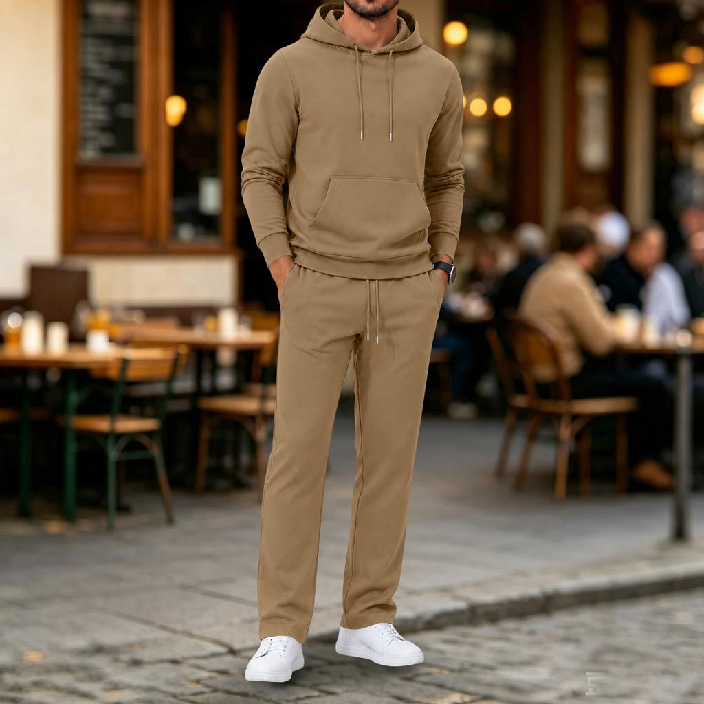 Vielseitiges Herren-Kapuzenpullover- und Jogginghosen-Set - Lässiger Sportanzug für Sport, Reisen und den täglichen Gebrauch