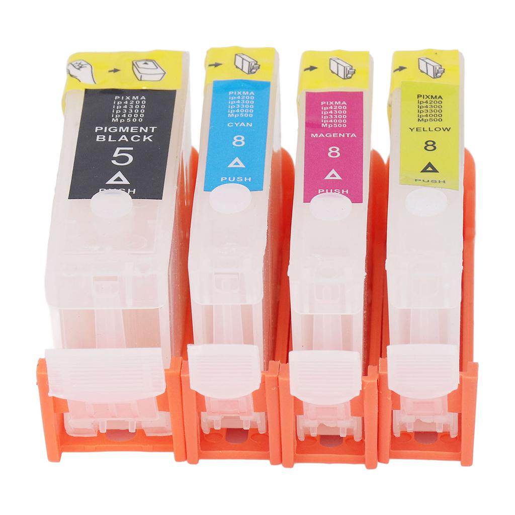 4Pcs Ink Cartridge Refill Replacement for PGI 5BK and CLI 8C M Y Printers Parts Accessories