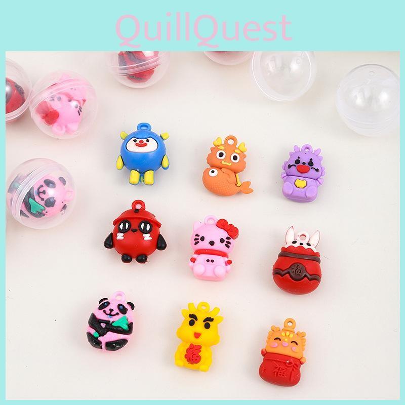 Capsule Minifigures Animal Toy Figures With Clear Box For Decoration Children