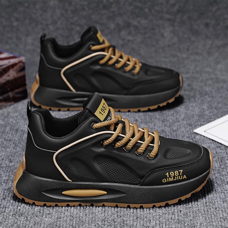 Spring new British street retro platform dad shoes men s shoes, black, khaki 39 чёрный