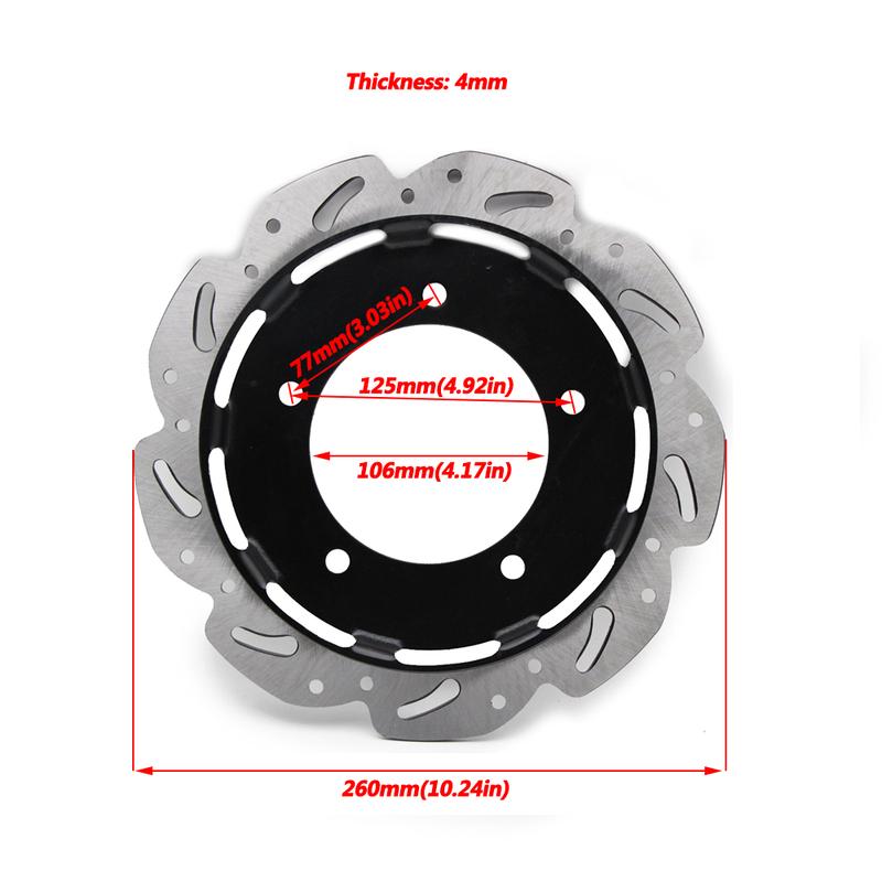 260mm / 220mm Motorcycle Front Rear Brake Disc Brake Rotor For Sym Jet 14 125 / 50 / 200