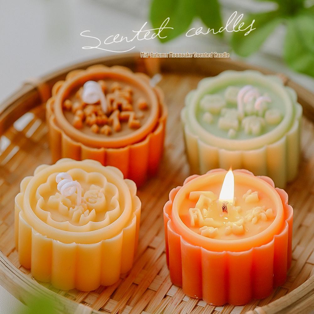 High-End Osmanthus Scented Candle & Mooncake Gift Set: Stylish Mid-Autumn Festival Souvenir