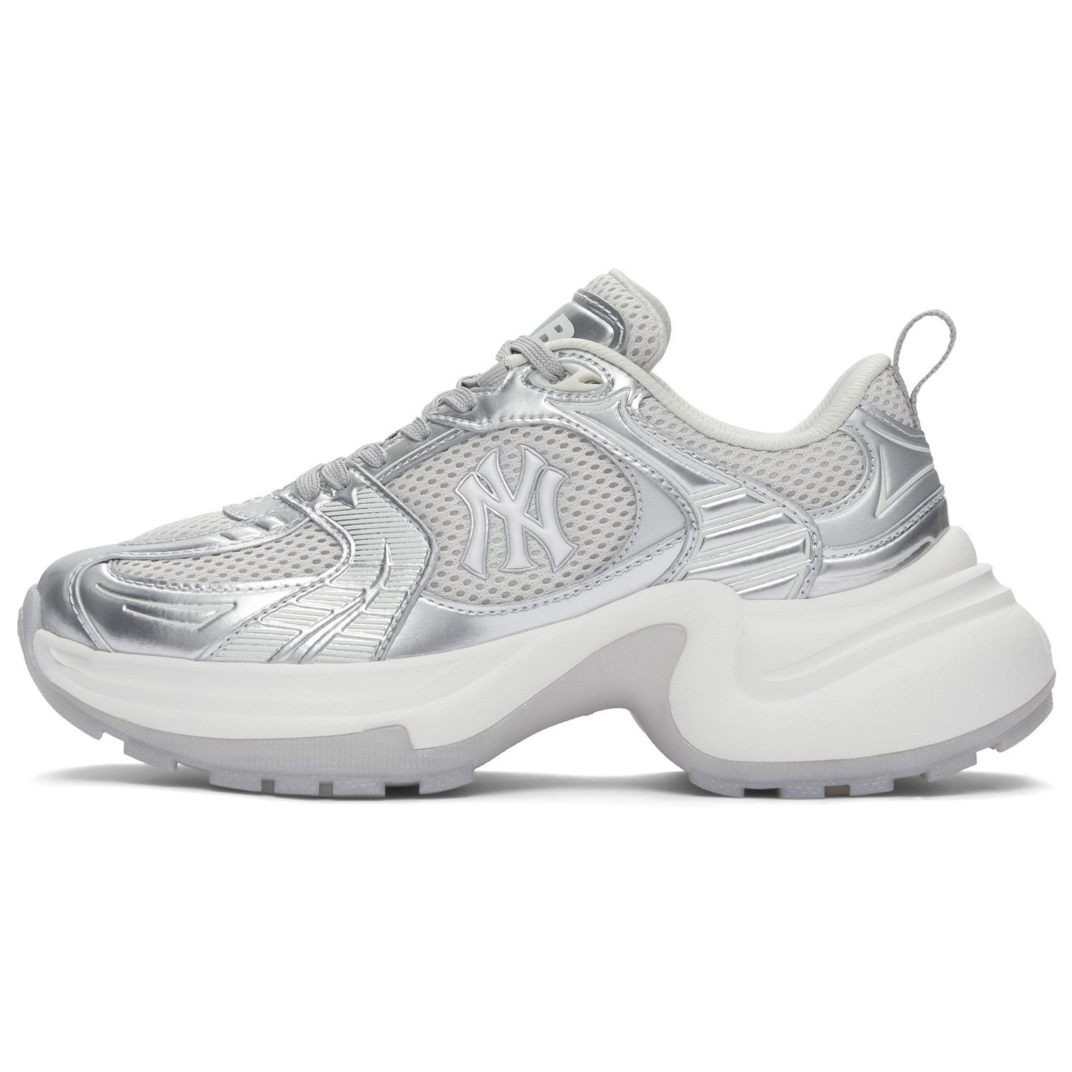 MLB New York Yankees Bequem Stilvoll Dicksohlig Höhensteigernd Mesh Sportlich Vielseitig Low-Top Freizeitschuhe Damen Sneaker 3ASHW045N-50SIS 39 white