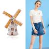 Fashion Creative Drip Lighthouse Windmill Brooch, Elegant Temperament, Popular Women'S Pin