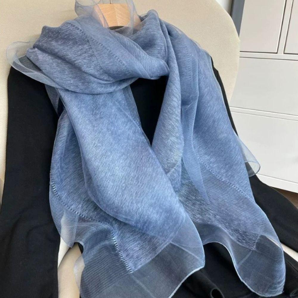 Mulberry Silk Blend Women's Scarf Lightweight Silk Scarf New Fashion Shawl Spring Autumn Outfit