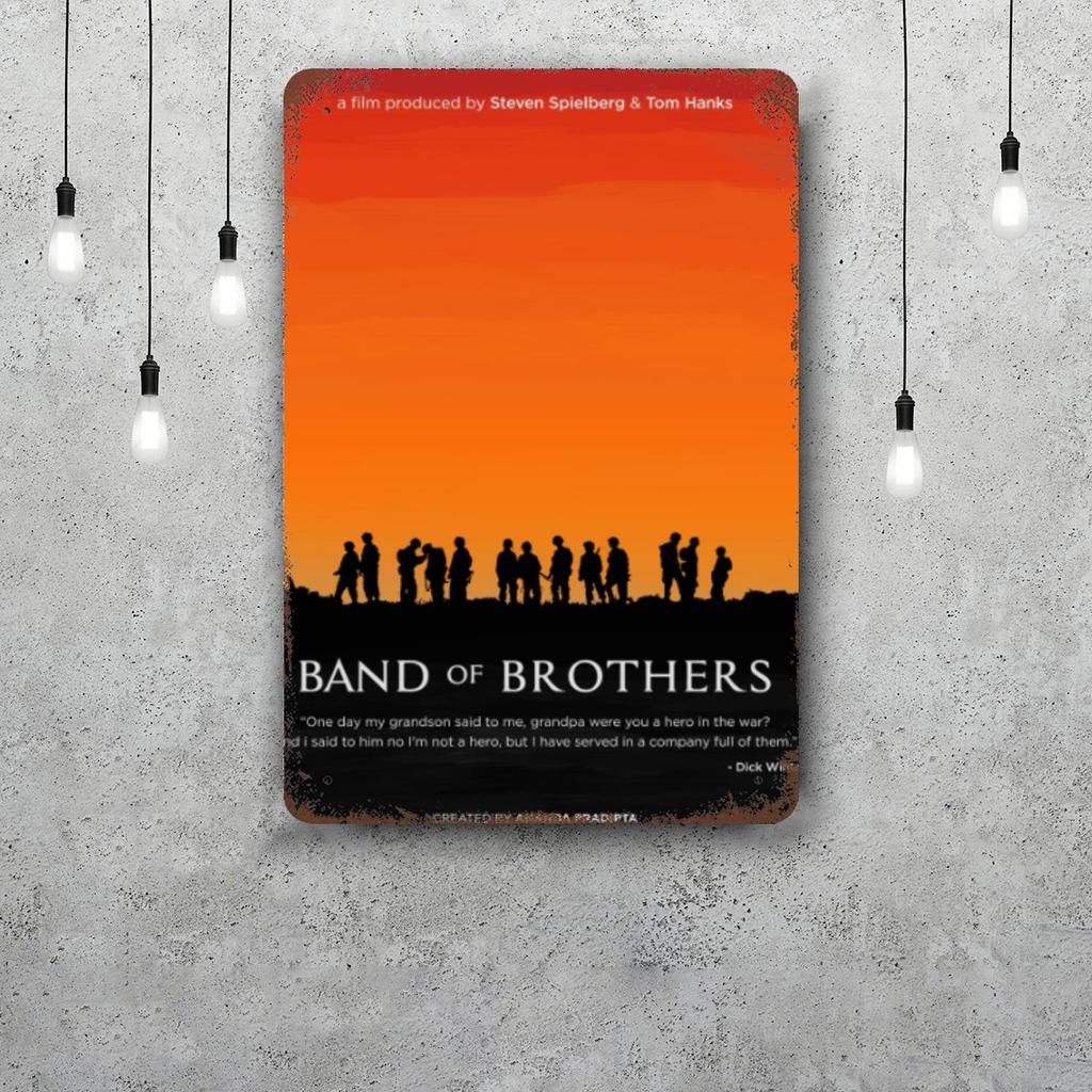 Band of Brothers Classic Poster Rusty Metal Plaque Retro Decorative Plate Bar Man Cave Garage Club Metal Sign Wall Decoration