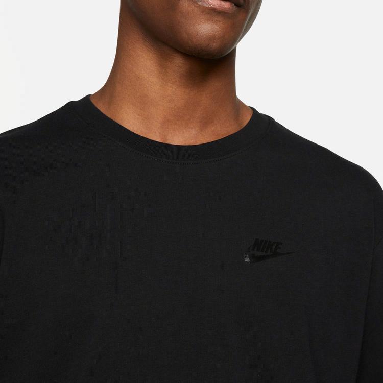 Nike Solid Color Logo Crew Neck Breathable Short-Sleeve T-Shirt for Men Black DM6586-010