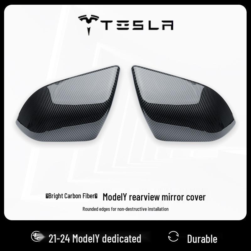 Tesla Model Y/3 Rückspiegel Carbonfaser Abdeckung Set