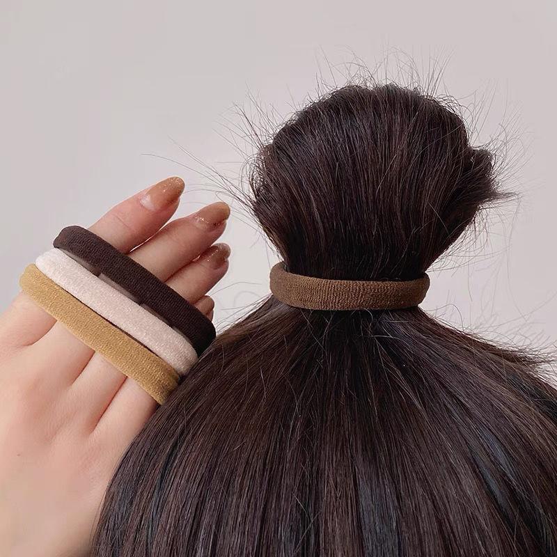 20pcs/Canned Hair Bands New Rubber Band Women Tied Towel Ring Bold High Elastic Hair Rope Simple Headband.
