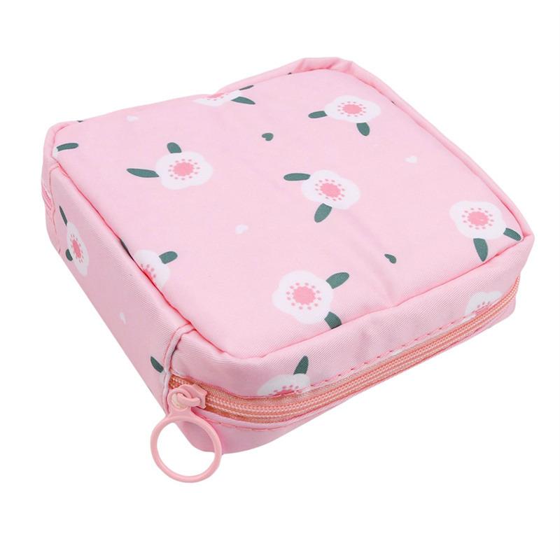 Women Small Cosmetic Bag Set Zipper Girls Mini Sanitary Napkins Makeup Lipstick Bags Travel Earphone Coin Organizer Pouch Bags