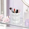 Yousheng Macaron Color Pen Holder, Cloud Pleat Design Pencil Holder, Soft Satin Compact Desktop Organizer for Pens Makeup