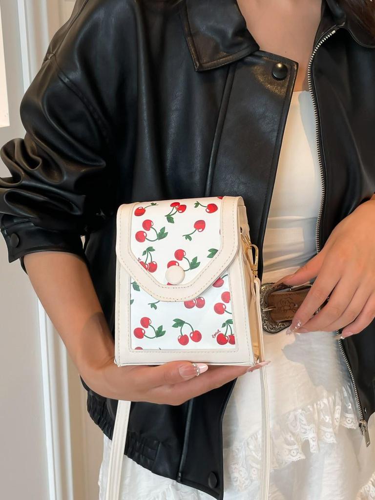 2025 Trendy Fresh Sweet Mori Style Women's Crossbody Phone Bag with Ins Print