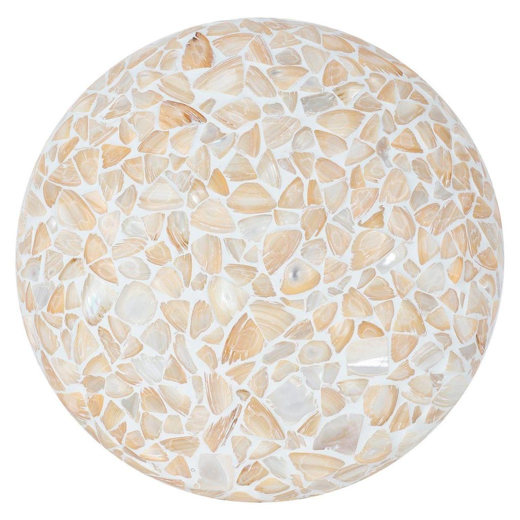 Runde Deckenleuchte aus Glasmosaik mit Dekor im Seap-Glas-Design