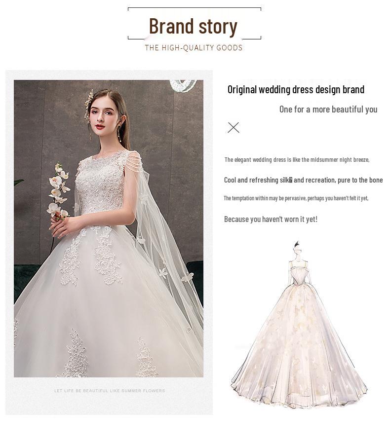 Rochie de mireasă 2025 Dreamy Starry Sky Stil Mori cu trenă lungă - Mărimi mari disponibile