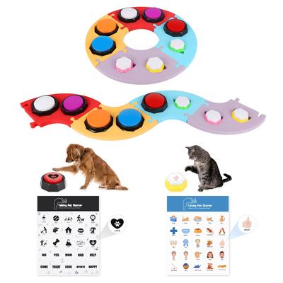 PWEZON 8 Recordable Training 3 Different Shape 4 Dog Buttons for Dog Speech Training Loud and Clear Already Recorded Buttons, Buttons, Mats,