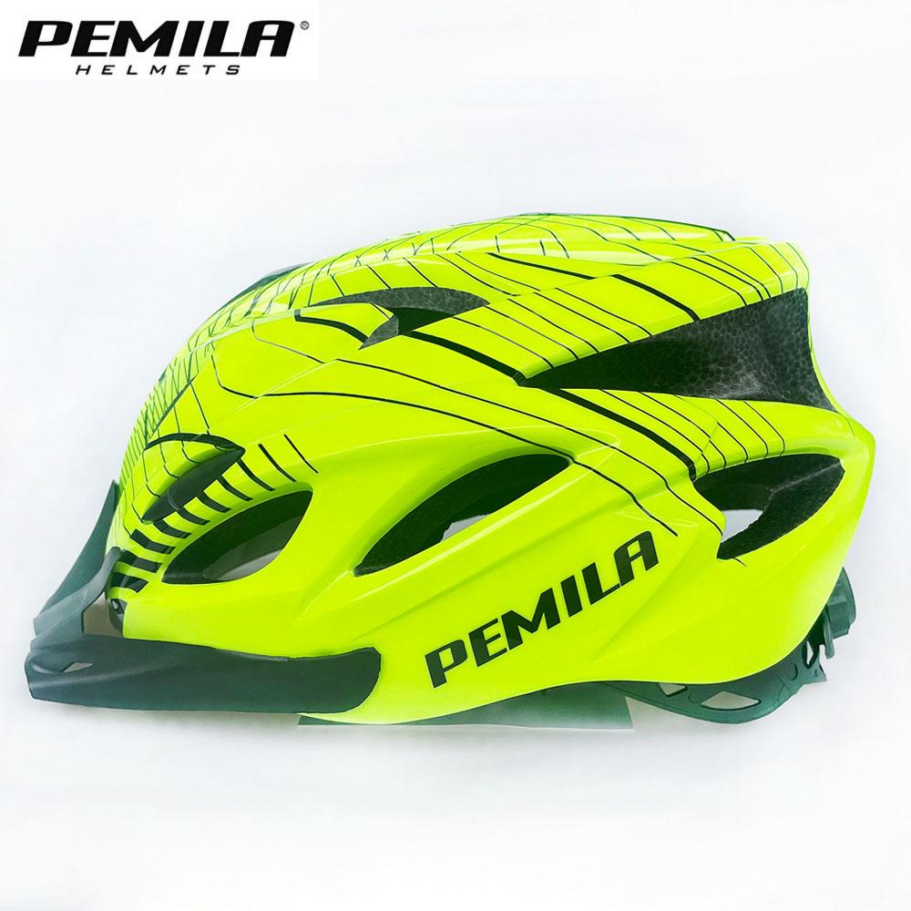 Stripe Ultralight Road Mountain Bike Helmet With Sun Visor Ultralight Dh Mtb Bicycle Helmet Outdoor Sports Riding Cycling Helmet L 58-61CM