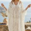 Sun Protection Bohemian Shawl Plus Size Crochet Top Women Simple Knit Hollow Out Top  Women