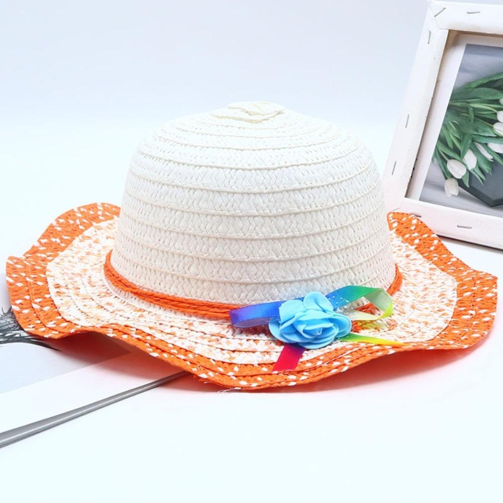 Handmade Sun Hat Wide Brim Bucket Hat Sweet Sun Visor  Summer