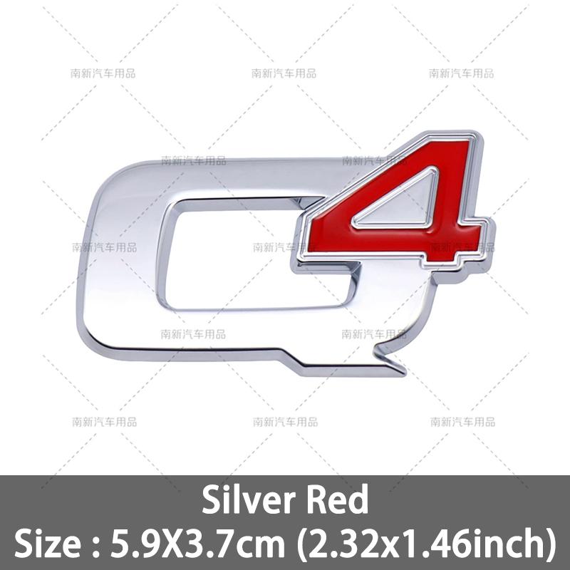 BEZO1 3D Metal Q2 Q4 Letter Badge Rear Giulia Stelvio Trunk Emblem Car Stickers For Alfa Romeo Giulia Stelvio Car Styling Accessories
