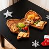 Yousheng Wooden Snack Tray Bow Design Charcuterie Board Multi-Purpose Serving Platter for Candy Cookies Fruits Party Bar Party Supplies