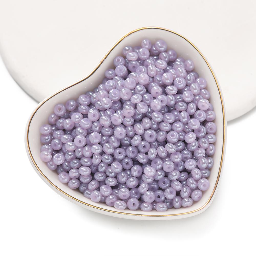 100pcs/Lot 3x4.5mm Glass Flat Round Beads Mini Spacer Loose Bead for Bracelet Necklace Earrings Jewelry Making Accessories
