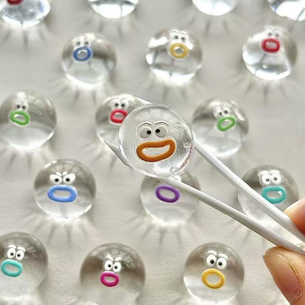Mini Transparent Toy - Cute Cartoon Expression Fidget Toy Soft Cream Mud Texture With Slow Rebound Child Toy