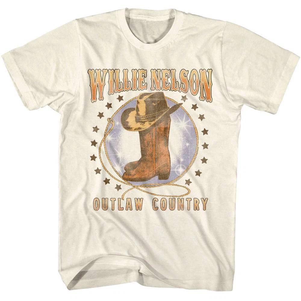 Willie Nelson Cowboy Boots Men s T Shirt S