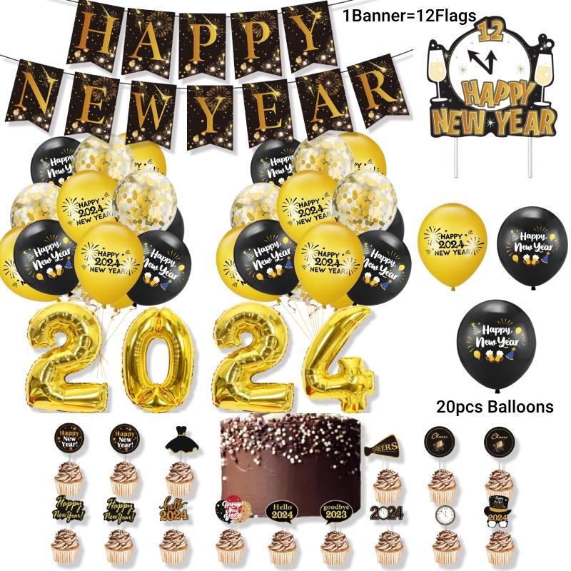 Premium Latex Balloon Set Ideal For New Year's Theme Parties And Festive Decorations