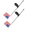 2PCS Solar Powered Garden Light US Flag Lawn Stake Lamp for Outdoor Landscape Lighting Decoration White Light