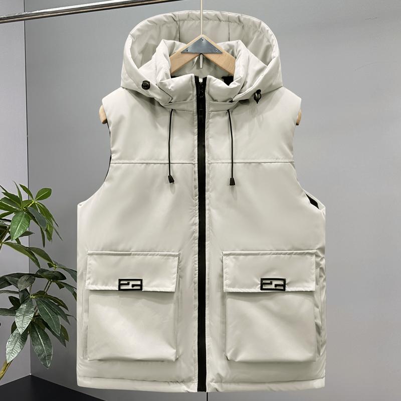 

Модные зимние мужские безрукавки больших размеров, толстая черная верхняя одежда, мужской теплый жилет 4XL бежевый