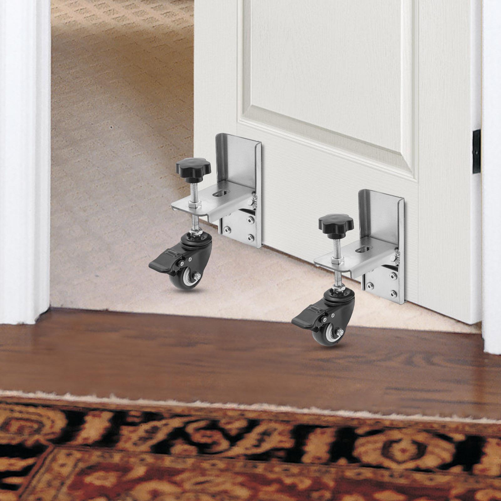 

2 Pcs Door Installation Tool, 300LBS Capacity Adjustable Holder with Wheels for Bifold Barn Fire Rated Door DIY Fixing United States