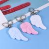 Y2K Sweet Plush Angel Wings Keychain Simple Butterfly Wing Keyring Pendant Bag Charms Backpack Hanging Decoration Couple Gifts