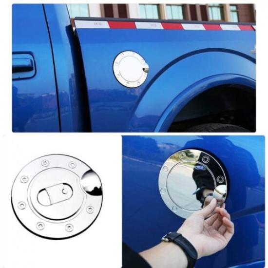 Exterior Filler Fuel Door Tank Gas Cap Cover Trim For Ford F150 2004-2008 Chrome