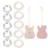 5 Pcs Metal Electric Guitar and Bass Jack Socket Replacement Nuts with Washers Set(M8)