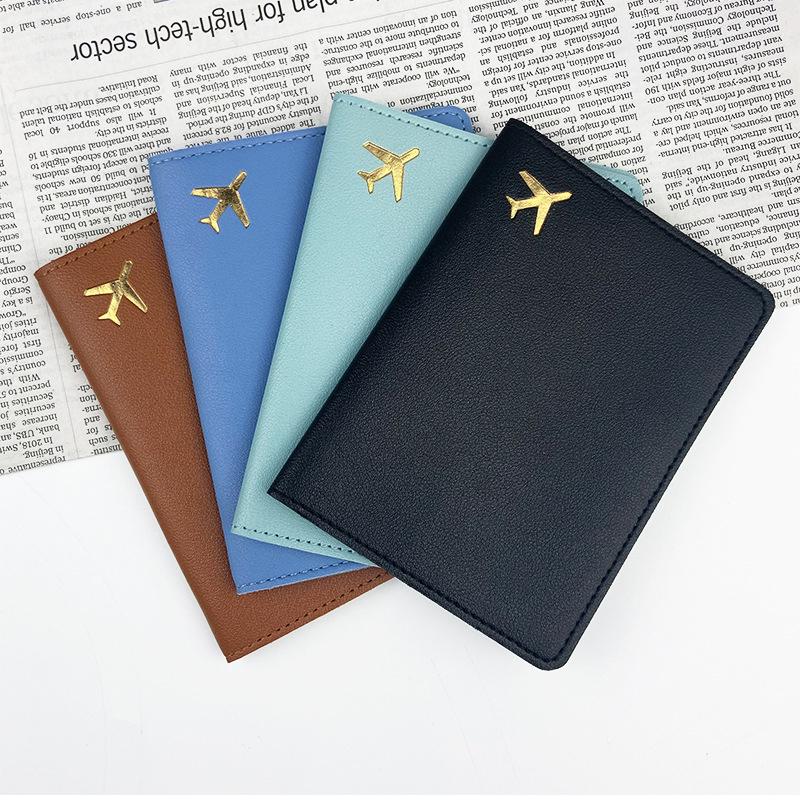 Étui pour passeport en cuir synthétique pour homme et femme, porte-cartes de crédit, porte-cartes de visite, porte-monnaie de voyage