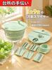 Ultimate Time-Saving Cooking Tool 9-in-1 Multi-Function Slicer Salad Spinner Set Vegetable Cutter 4.2L Large Capacity Rotating Drainer 6 Blades Egg